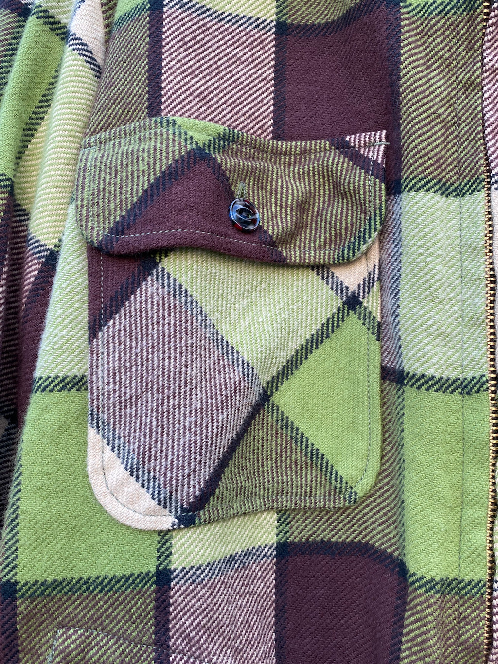 8.5oz. WINDOW CHECK ZIP SHIRT
