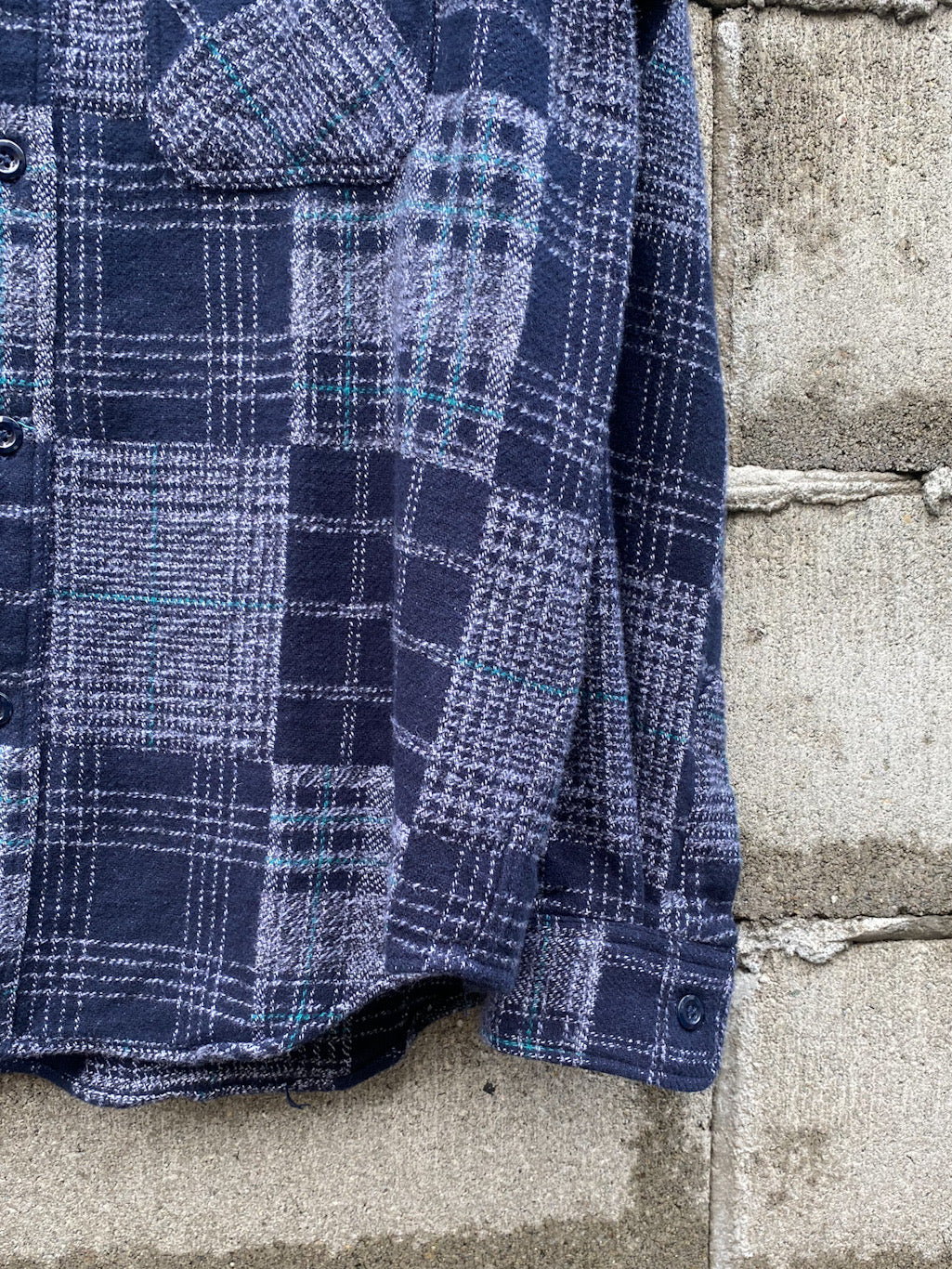 Patch Work Check Work Shirt
