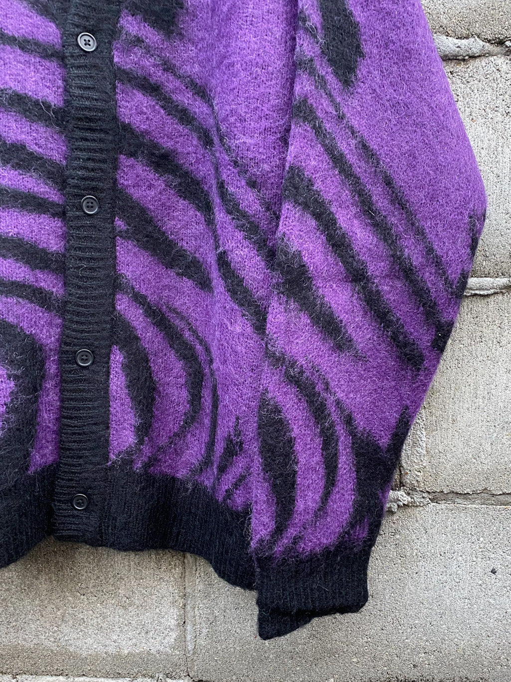 mohair mixed cardigan marble