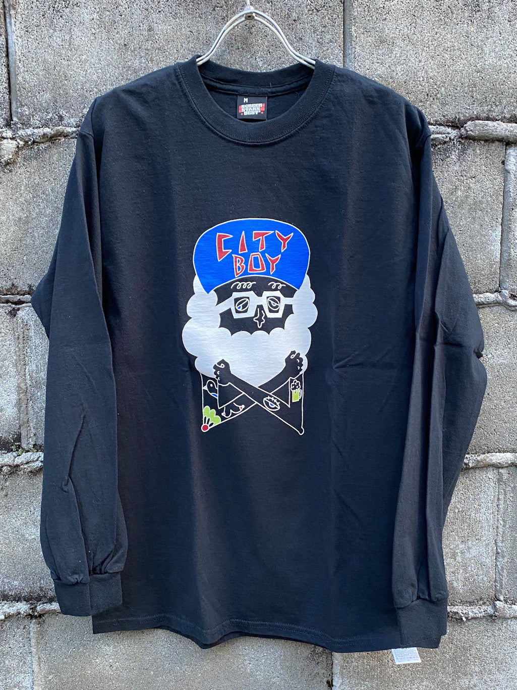 chi-bee ネルソンプリントロングスリーブTシャツ