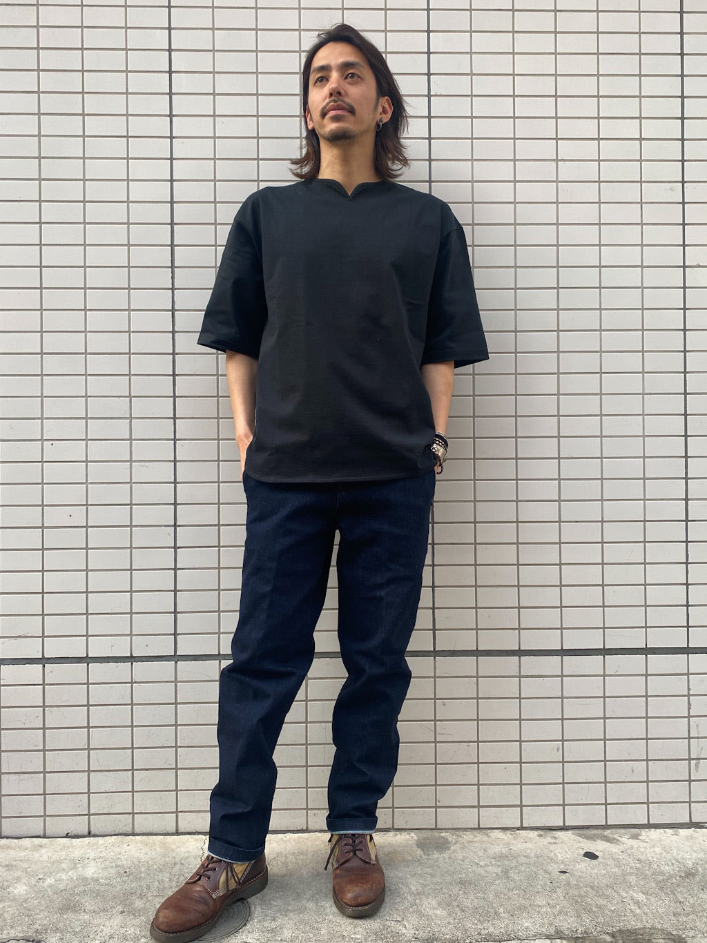 VORTEX 8オンス(MVS天竺)キーネック ハーフスリーブTee