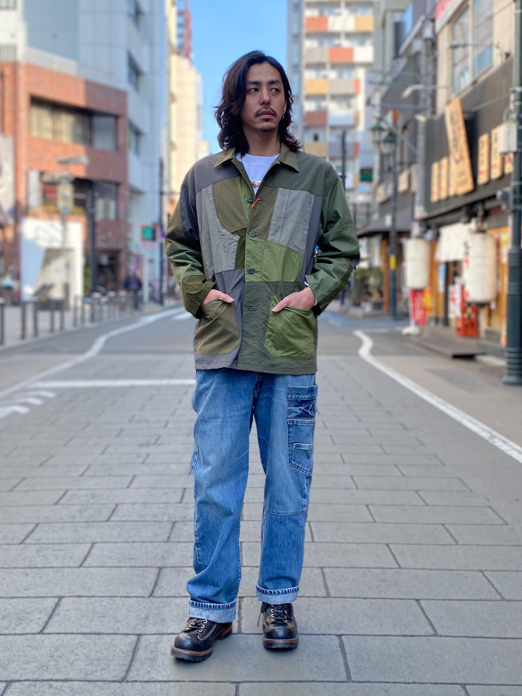 パッチワークカバーオール