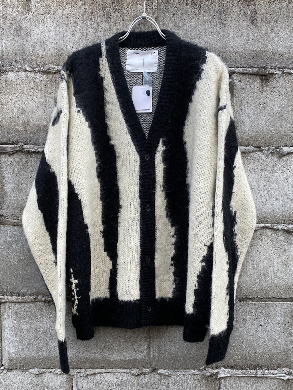 mohair mixed cardigan zebra