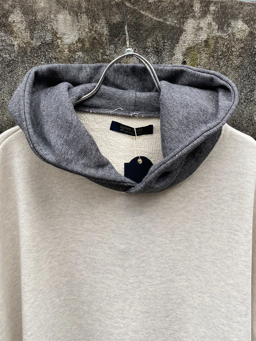 USA cotton crazy pattern wide p/o hoodie