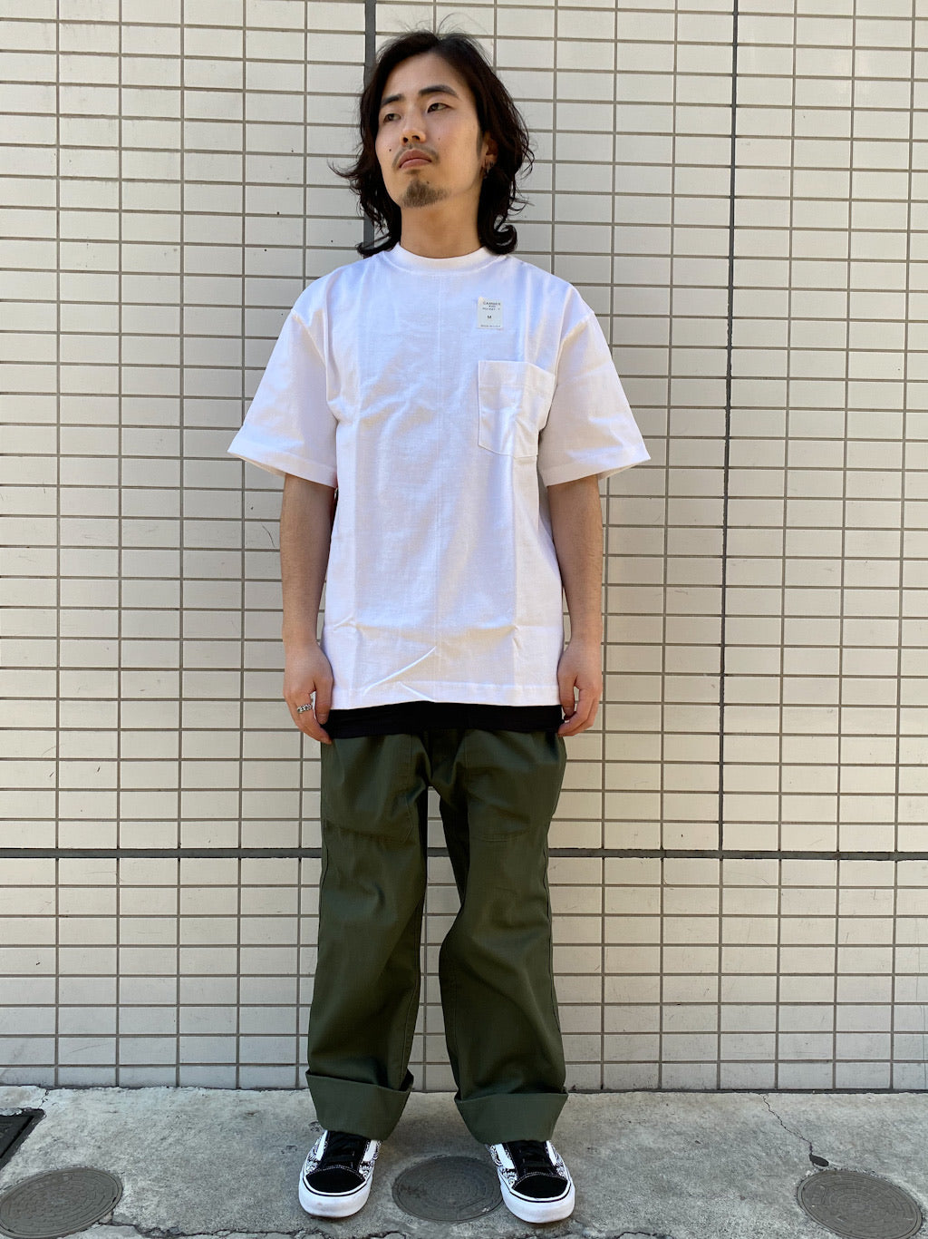 8oz.マックスウェイトポケットTシャツ white
