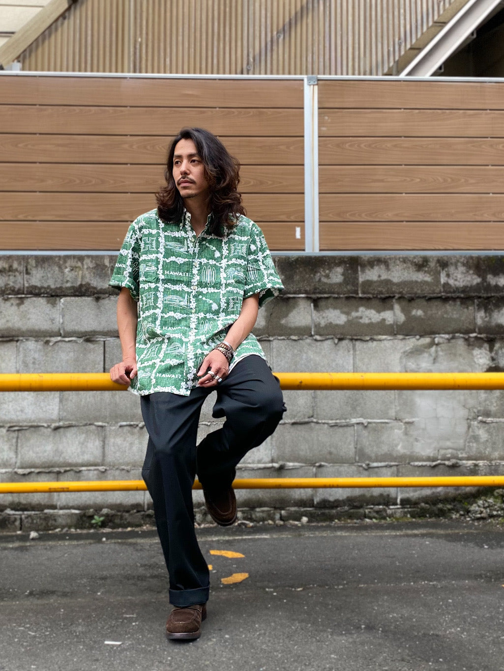 REYN SPOONER×COLLEGE ALOHA SHIRT