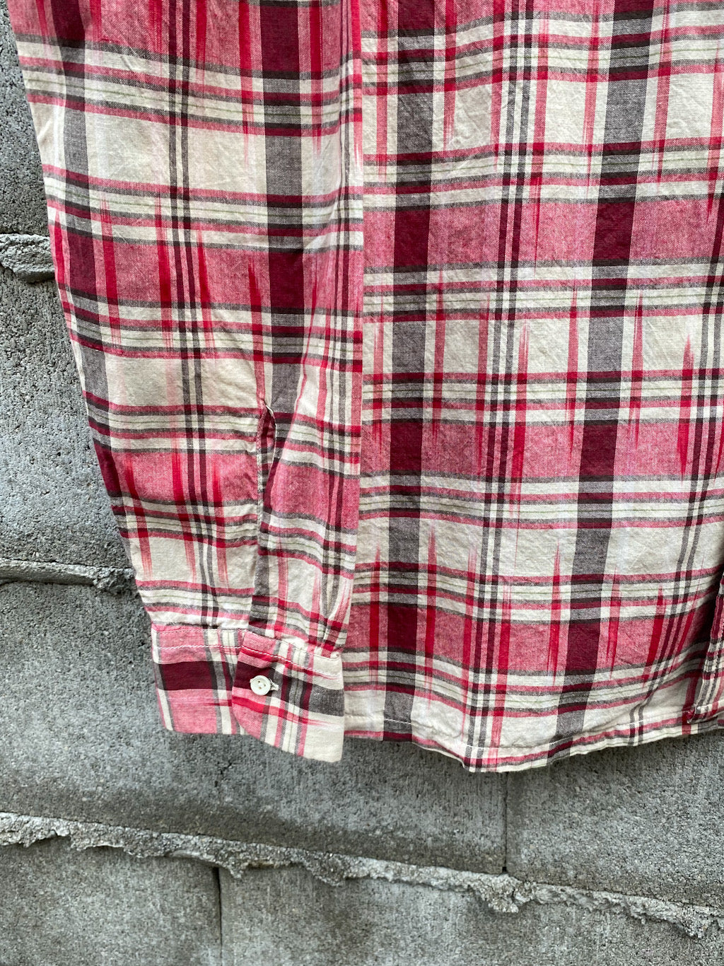 India Ikat Madras Check Button Down Shirt