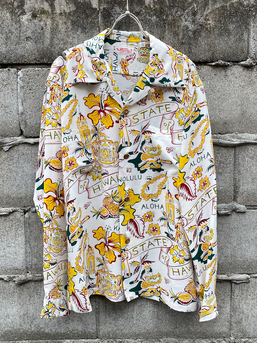Rayon Hawaiian Shirt “STATE OF HAWAII”