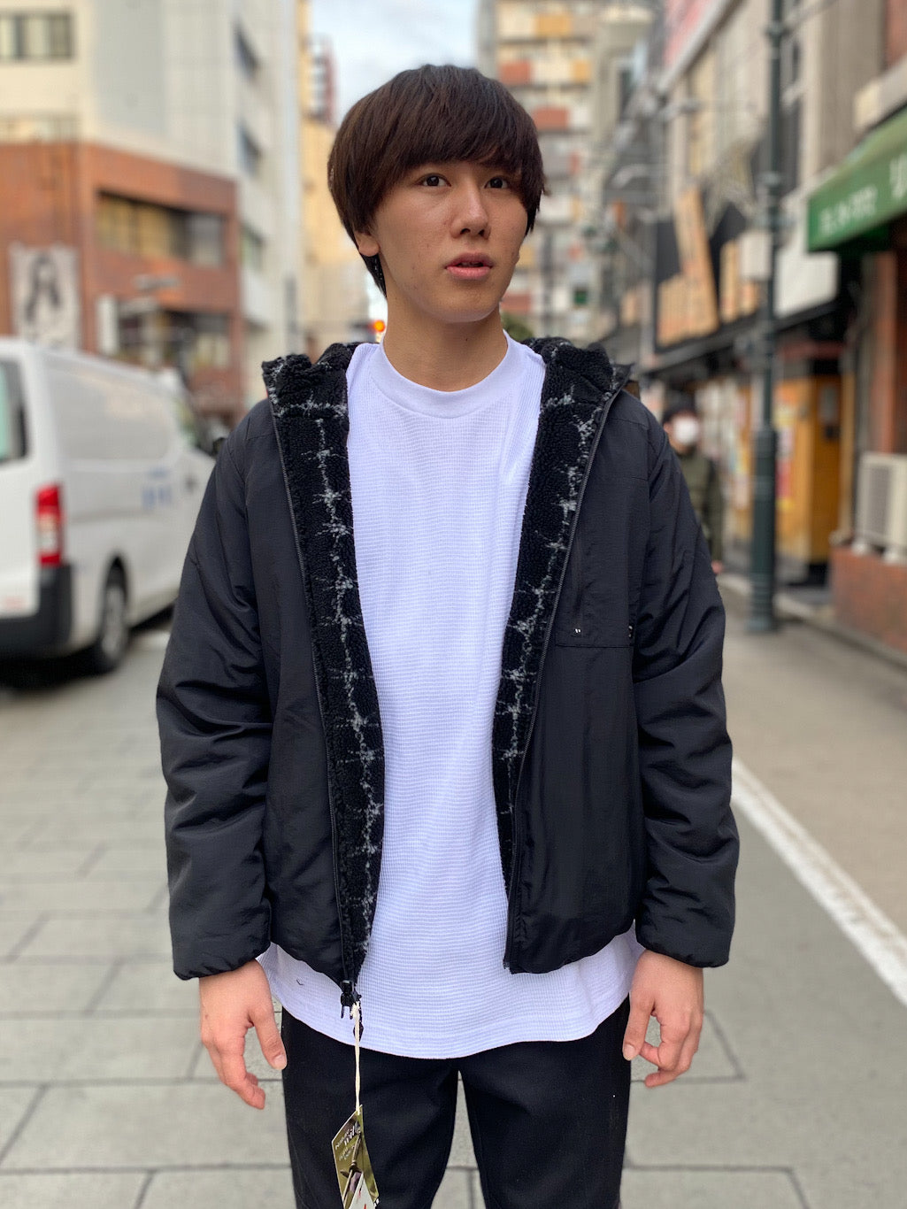 レトロボアリバーシブルフーディー