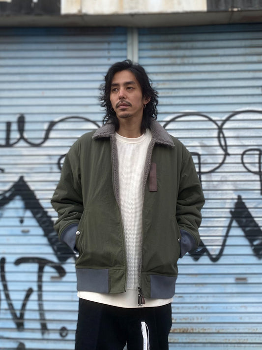 リバーシブルボアミリタリージャケット