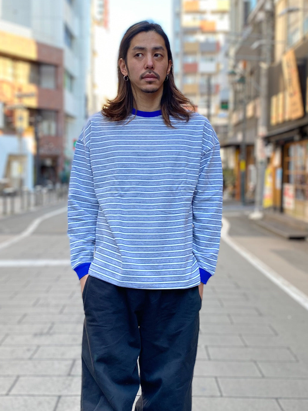 マルチボーダー トリムミニ裏毛