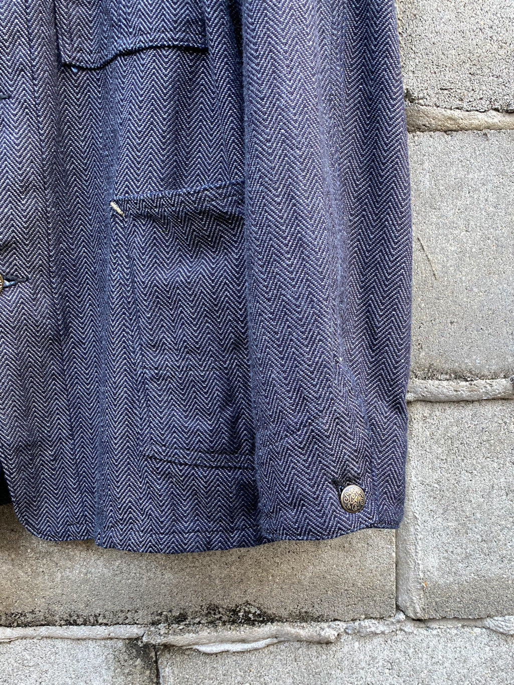 12oz. Indigo Cotton Tweed Work Coat