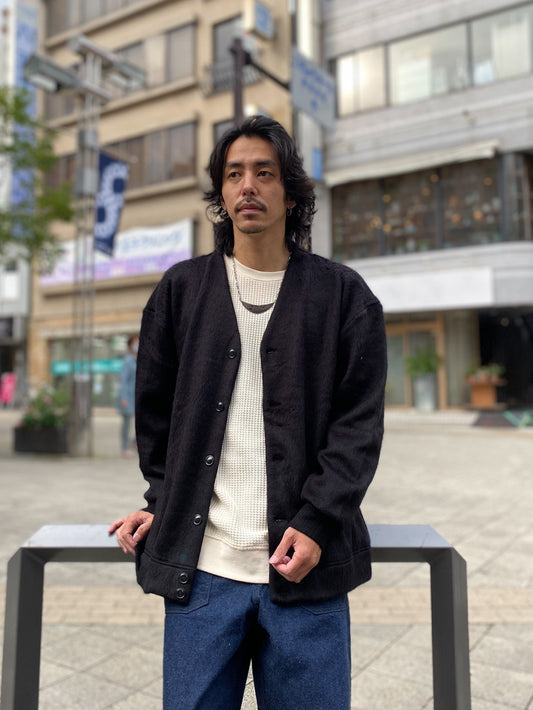 EXLANWOOL® (エクスランウール) シャギー カーディガン