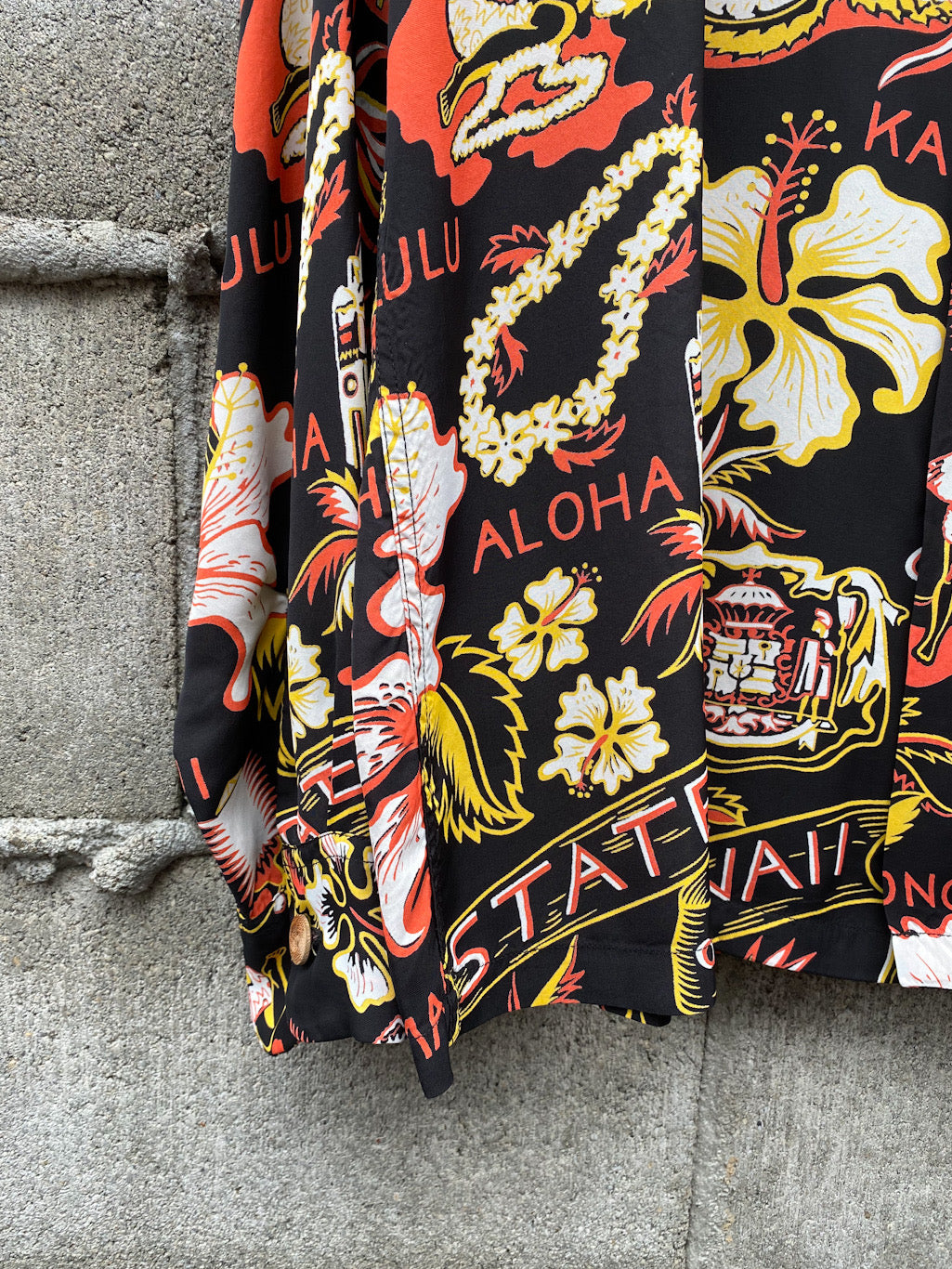 Rayon Hawaiian Shirt “STATE OF HAWAII”
