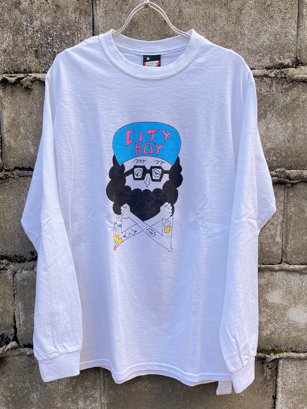 chi-bee ネルソンプリントロングスリーブTシャツ