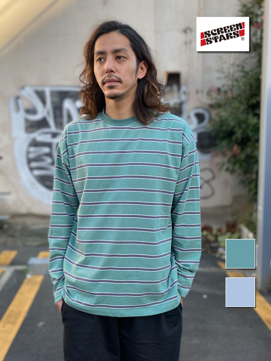 Multi Border L/S T-Shirt
