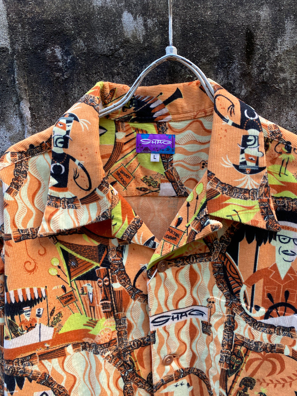 SUN SURF×SHAG Long Sleeve Op Cotton Corduroy "POLYNESIAN CRUISE"
