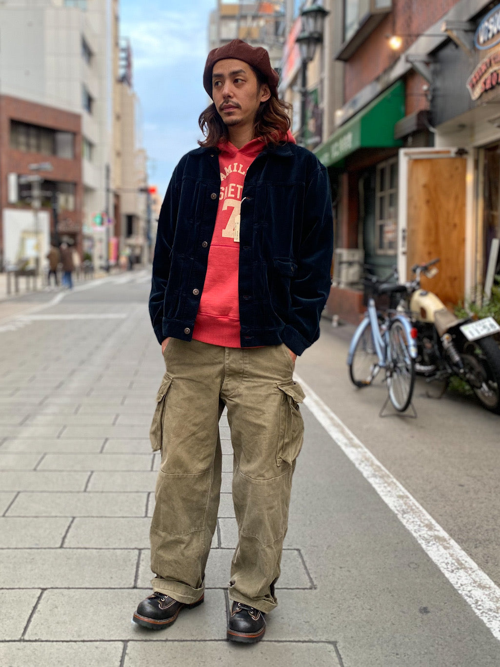 Corduroy Jacket Over Size 1953 MODEL PIGMENT DYED