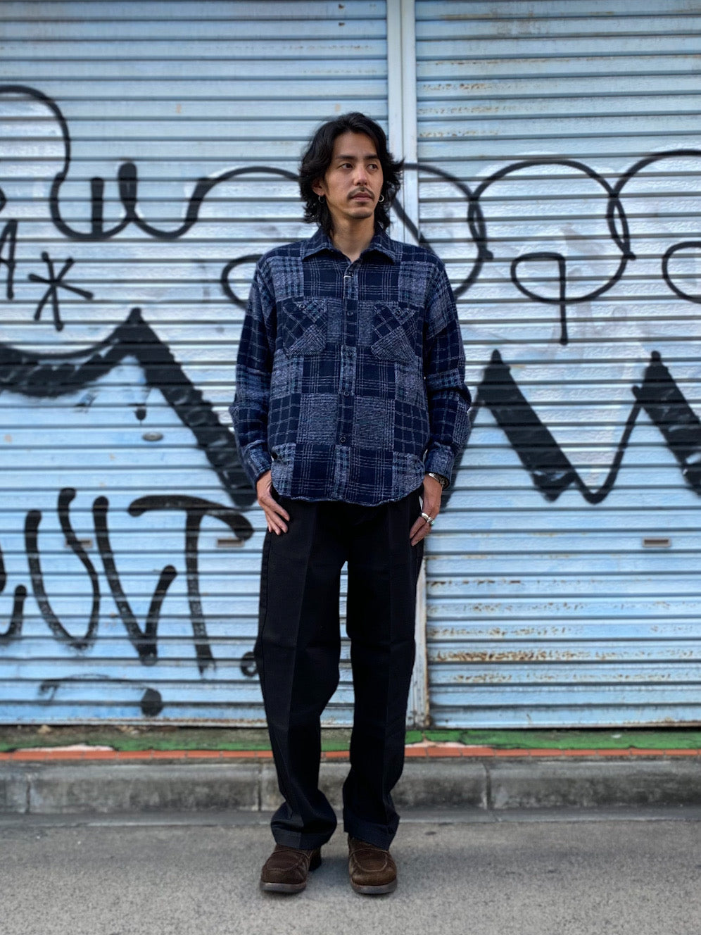 Patch Work Check Work Shirt