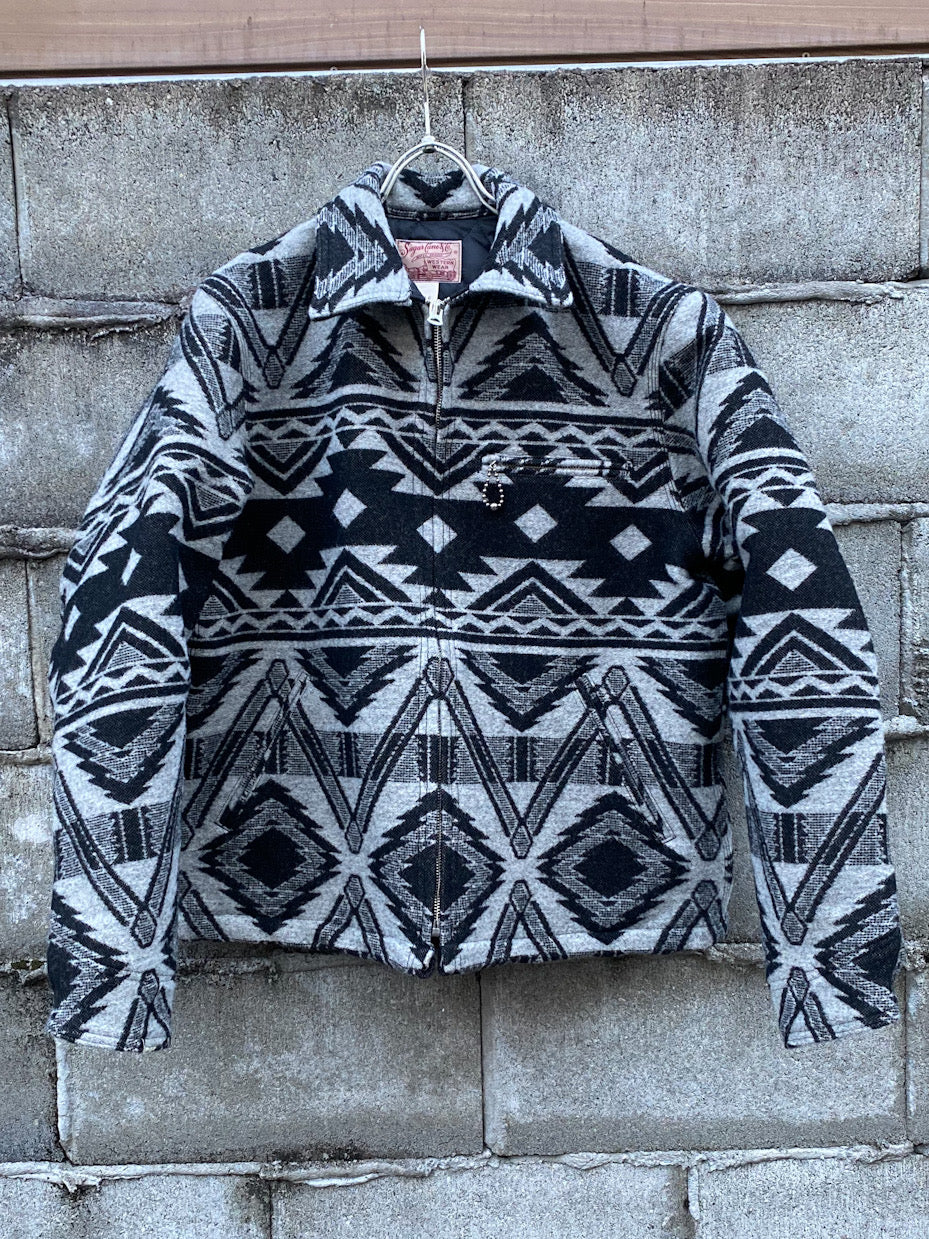 NATIVE AMERICAN WOOL BLANKET ZIP JACKET