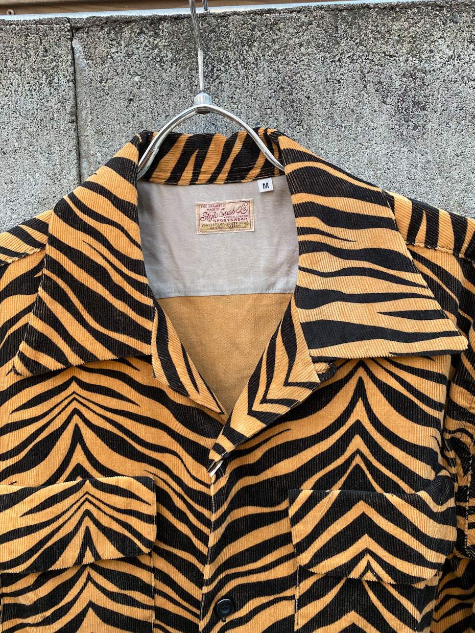 Mid 1950s Style Corduroy Sports Shirt "ZEBRA"