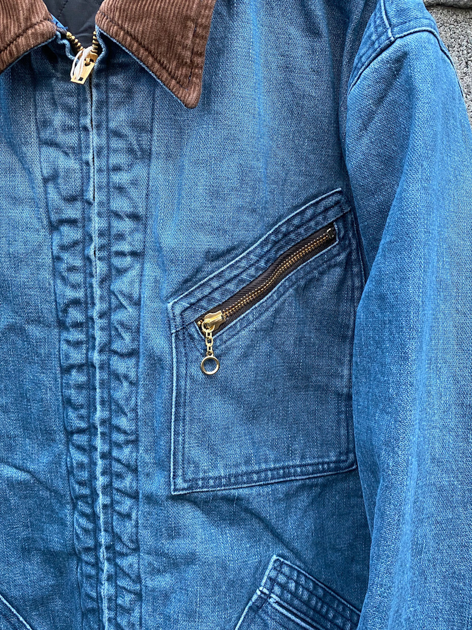 BROKEN DENIM PADDED WORK JACKET