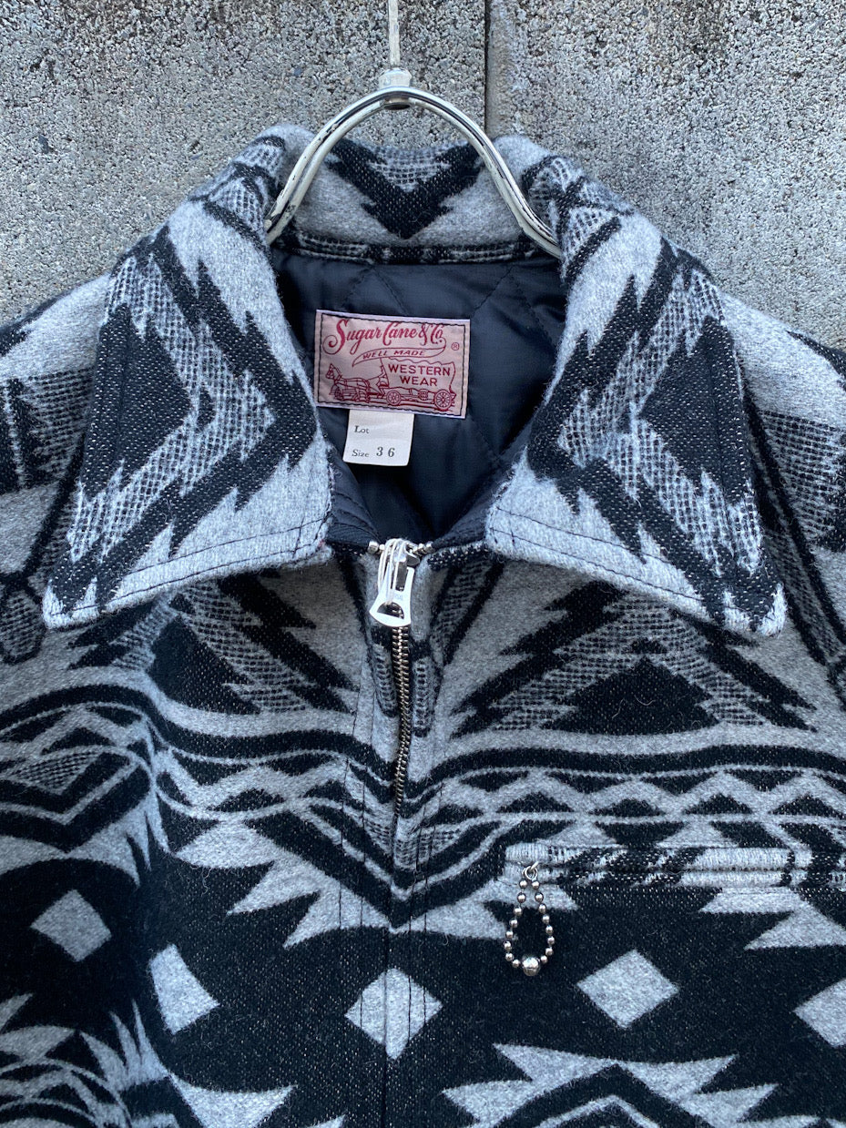 NATIVE AMERICAN WOOL BLANKET ZIP JACKET