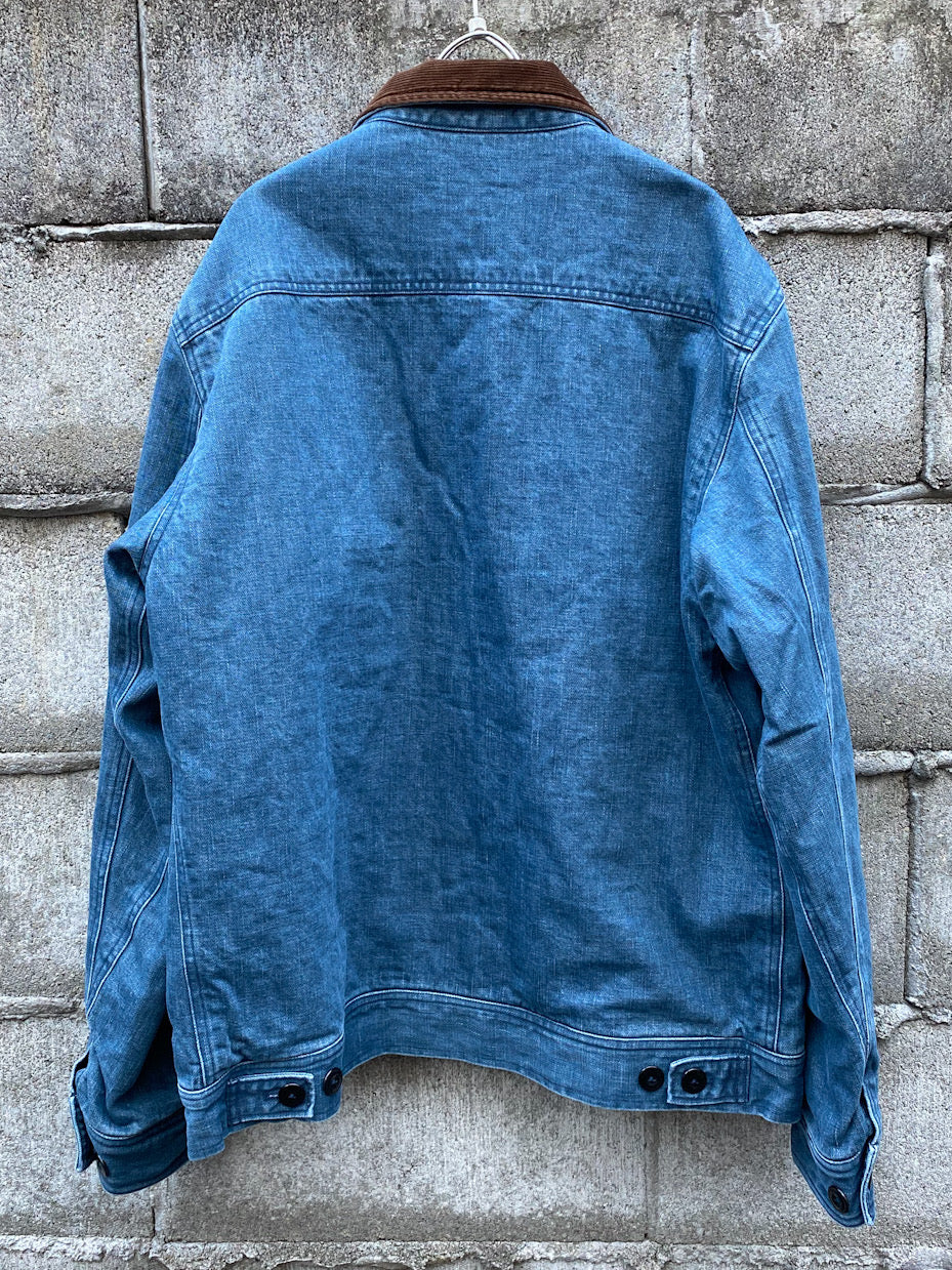 BROKEN DENIM PADDED WORK JACKET