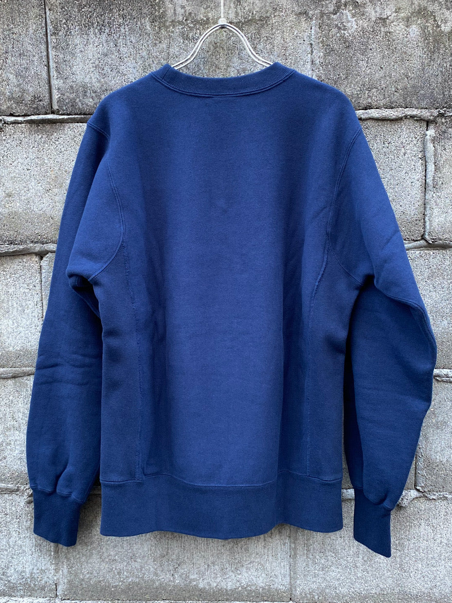 HORIZONTAL KNITTING SWEAT SHIRTS "NAVY FOOTBALL"