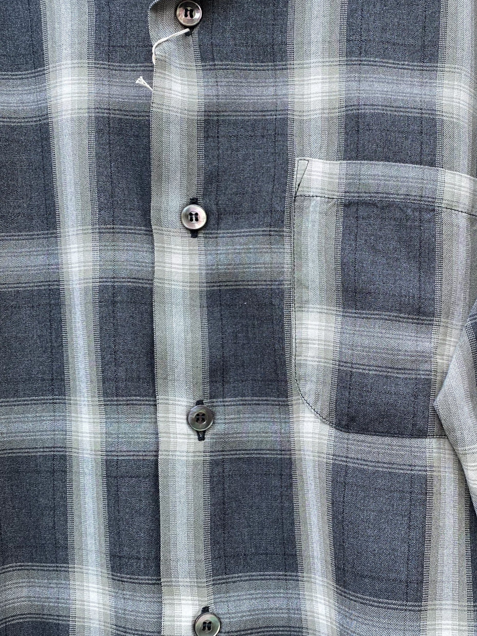 RAYON COVERT CHECK OPEN SHIRT