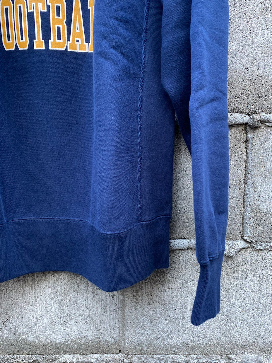 HORIZONTAL KNITTING SWEAT SHIRTS "NAVY FOOTBALL"