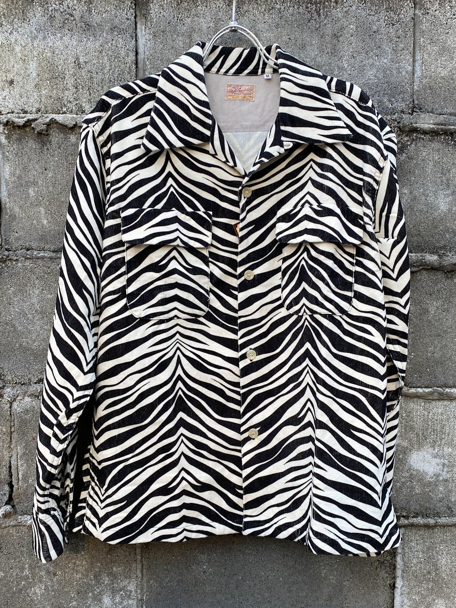 Mid 1950s Style Corduroy Sports Shirt "ZEBRA"