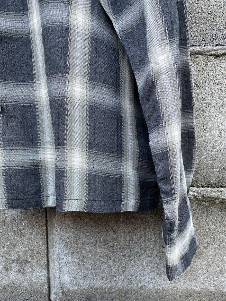 RAYON COVERT CHECK OPEN SHIRT