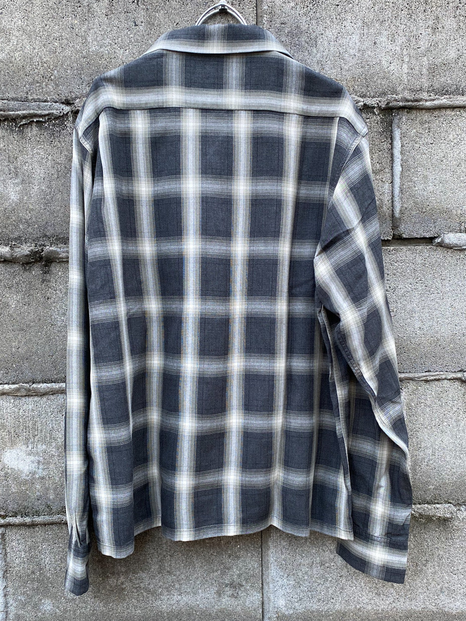 RAYON COVERT CHECK OPEN SHIRT