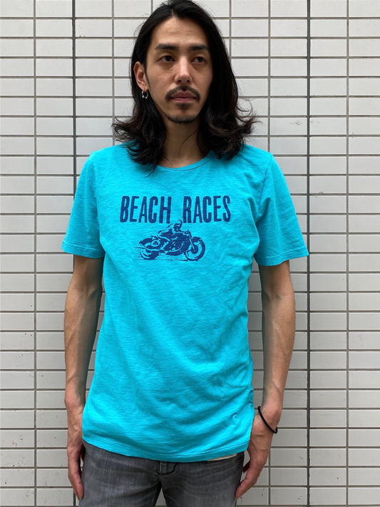S/S PRINT TEE - BEACH RACES -