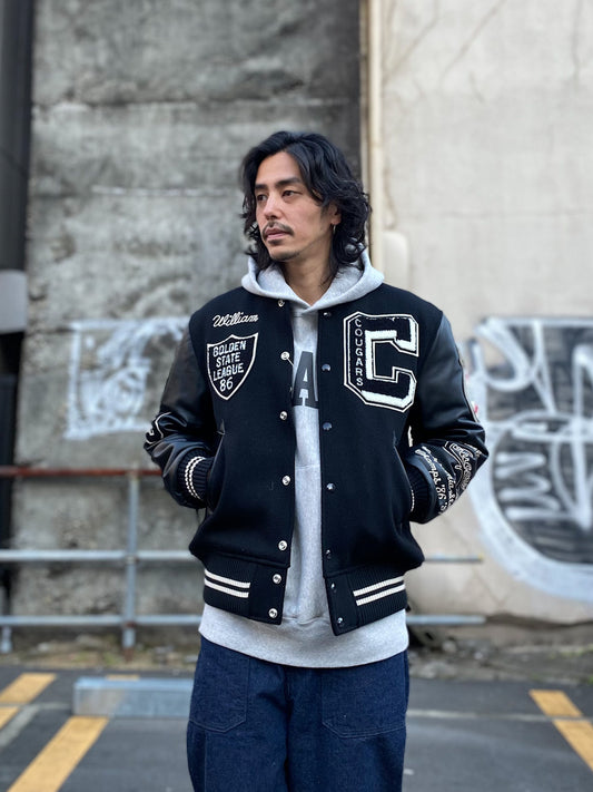 30oz.WOOL MELTON AWARD JACKET "COUGARS"