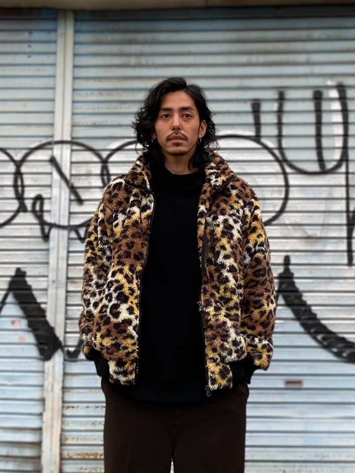 LEOPA【JOHNBULL/ジョンブル】LEOPARD FLEECE ZIP パーカー