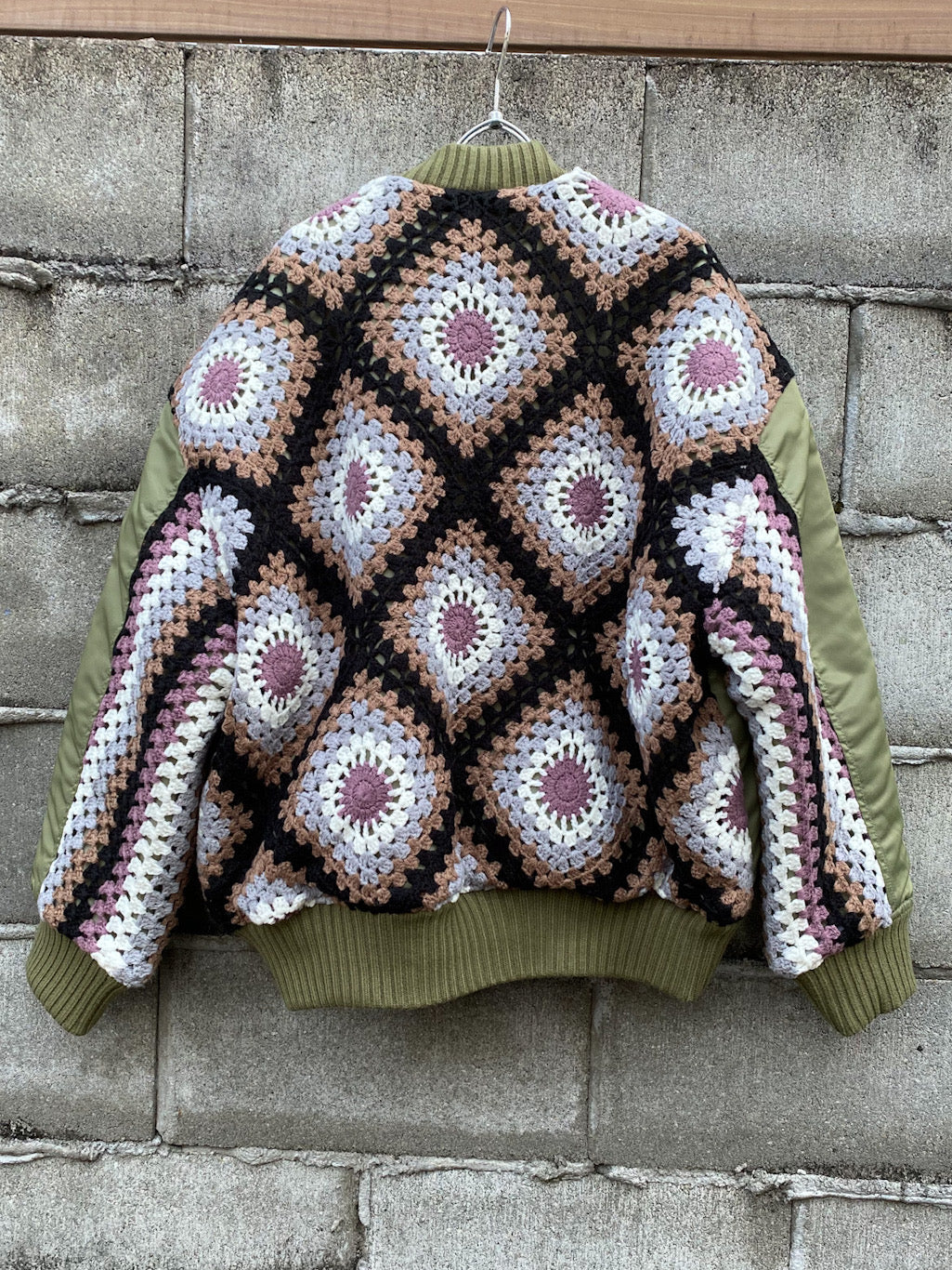 crochet knitting MA-1 ジャケット