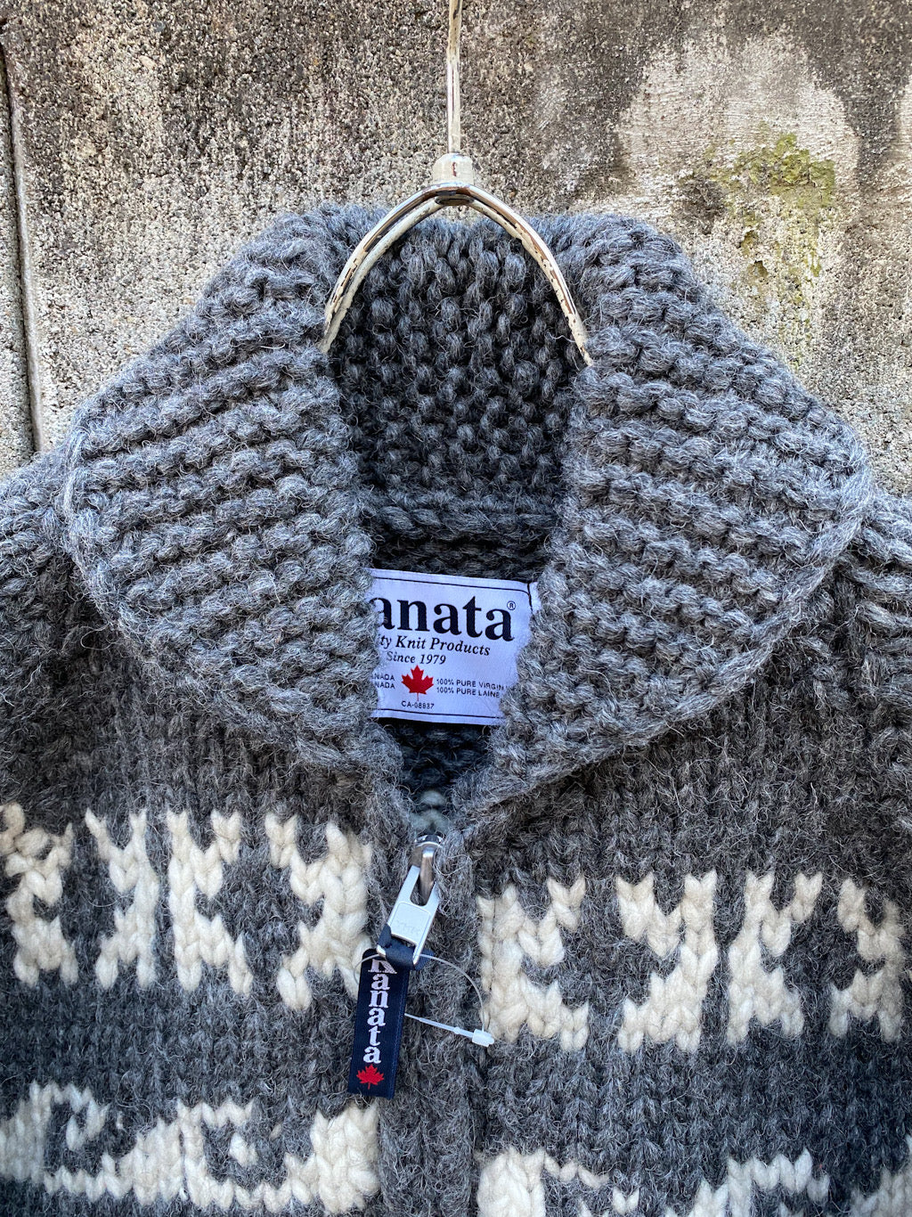 カウチンセーター カナダ made in Canada virgin wool - トップス